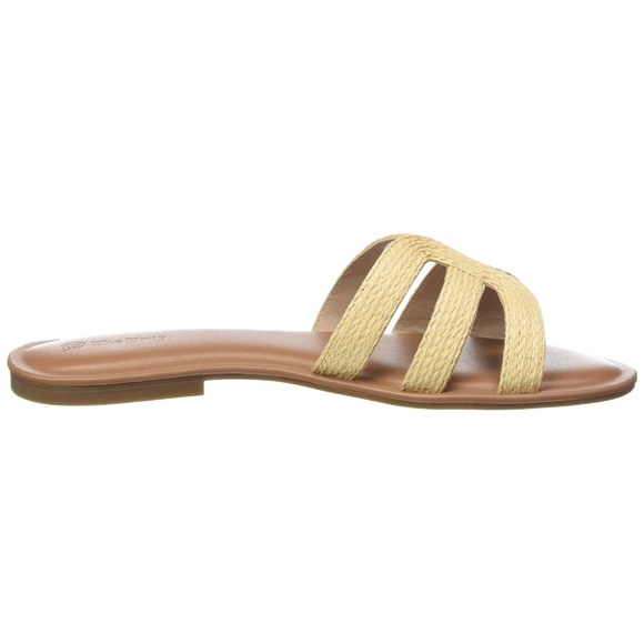The Drop Monika Raffia Fashion Slip On Flat H-Band Slide All Seasons Sandals NIB - Picture 4 of 4